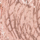 Blush Embroidered Sequin Mesh Napkins