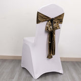 Black Gold Square Sequin Chair Sashes