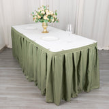 Create an Exotic Tablescape with the Dusty Sage Green Banquet Folding Table Skirt
