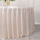 Beige Shimmer Sequin Dots Tablecloth