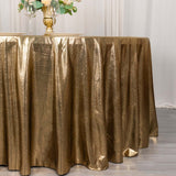 Antique Gold Shimmer Sequin Dots Tablecloth