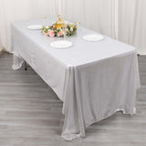 Silver Elegant Rectangular Tablecloth