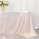 Beige Shimmer Sequin Dots Tablecloth